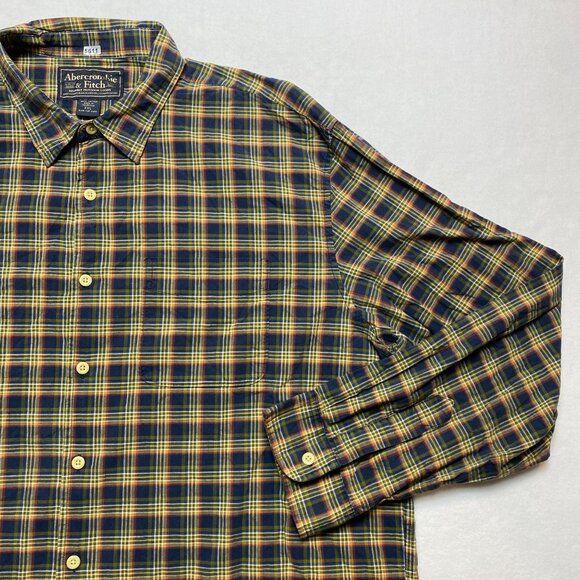 Abercrombie & Fitch Reliable Outdoor Goods Shirt Men's 2XL Plaid Button Up - Picture 3 of 10